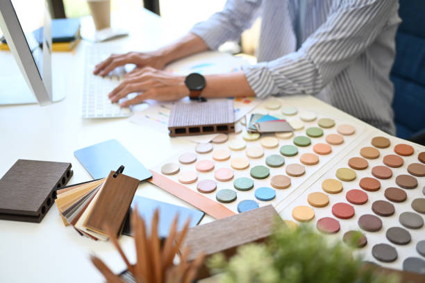 istock Cropped shot interior designer working on new project in modern office 2154234454