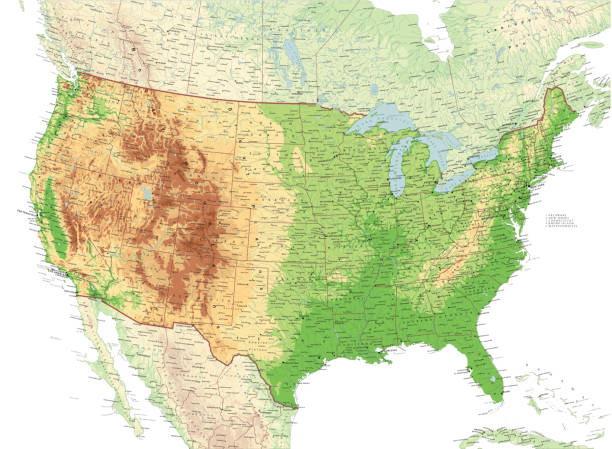 istock United Sates of America terrain map. 2154238699