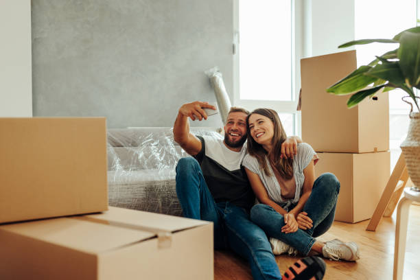 istock Married couple smiling for the camera 2154241440