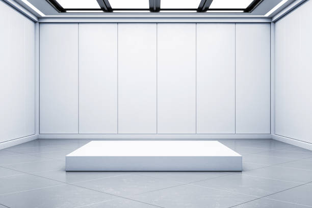 3D illustration of three blank cubes in perspective on a white background