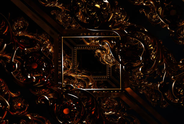 istock Vintage Gold Ornamental Frame 04 2154242879
