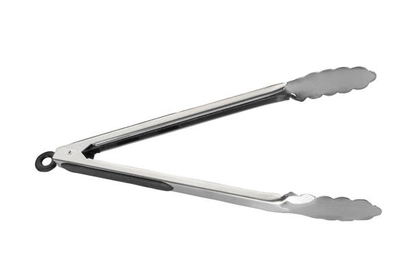 Barbecue and grill spatula bottle hook tongs tools set on White Background