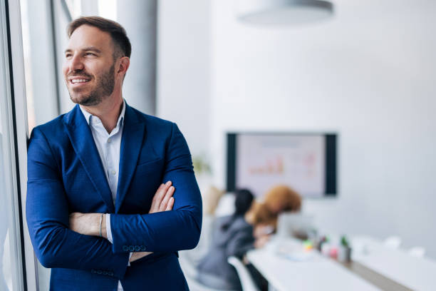istock Confident male manager in modern office 2154250697