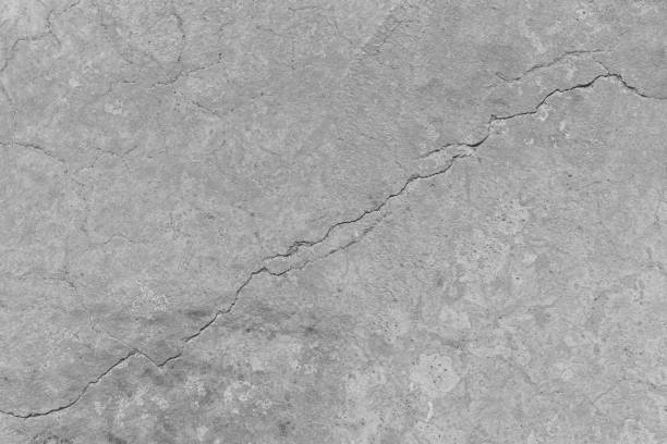 Dirty old cracked concrete floor texture background. Grunge and rough gray surface.
