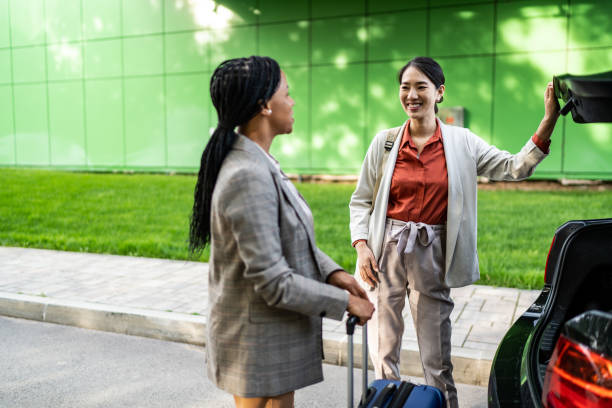 istock Two business woman getting ready to travel 2154253240