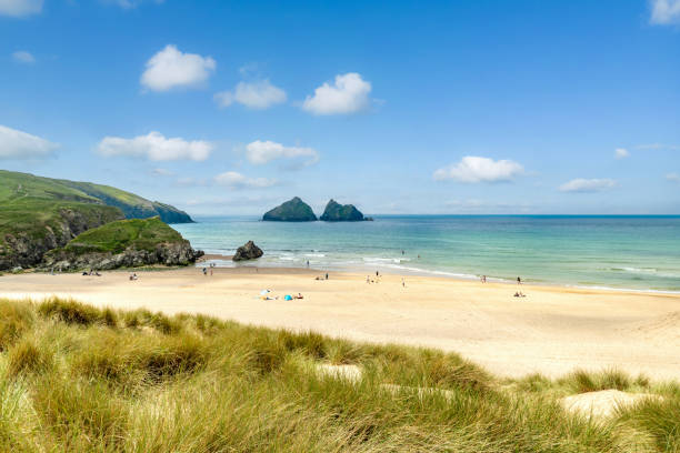 istock Gull Rocks off Holywell Beach in Cornwall 2154254391