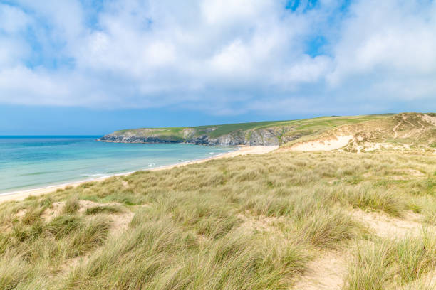 istock Sand dunes lead to Holywell Bay Beach 2154254426