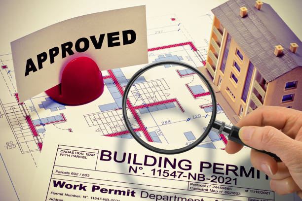 istock Approved Buildings Permit concept with approved residential building project and condominium residential building 2154254634