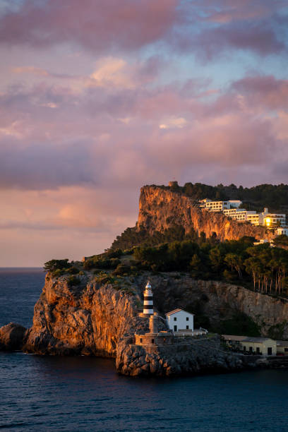 istock Sa Creu old lighthouse at sunset in Majorca 2154262306