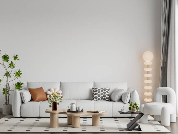 istock Interior Living Room Wall Mockup 2154266001