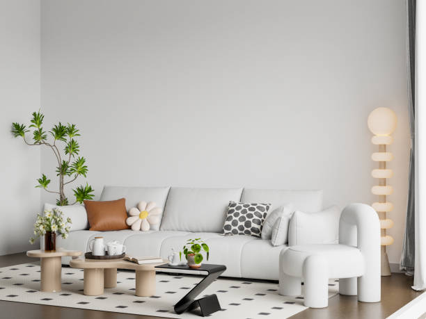 istock Interior Living Room Wall Mockup 2154266013