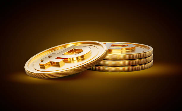 istock Stack Of Golden Shiny Russian Ruble Rounded Coins On Shiny Golden Glow Background 3d Illustration 2154267147