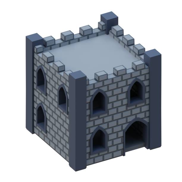 fortress 3d rendering.