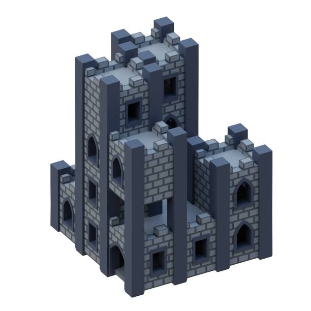 fortress 3d rendering.