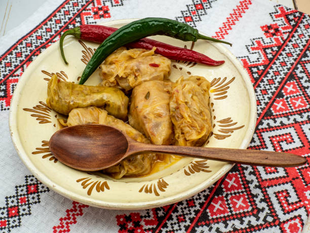 istock traditional cabbage rolls known as sarmale, specific balkan region food 2154275838