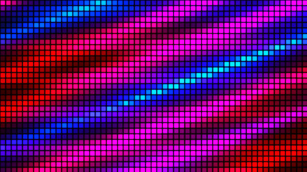 istock Colorful mosaic background in technology concept. Abstract colored LED squares. Technology digital square multicolored background. Bright pixel grid background. 3D rendering 2154276650
