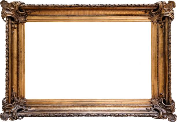 Close-Up Of Blank Picture Frames Against White Background