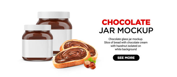 istock Advertising Banner Template for Jar Chocolate 2154284204