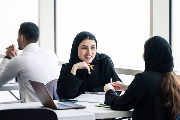istock Saudi students in their 20s enjoying relaxed study area 2154284294