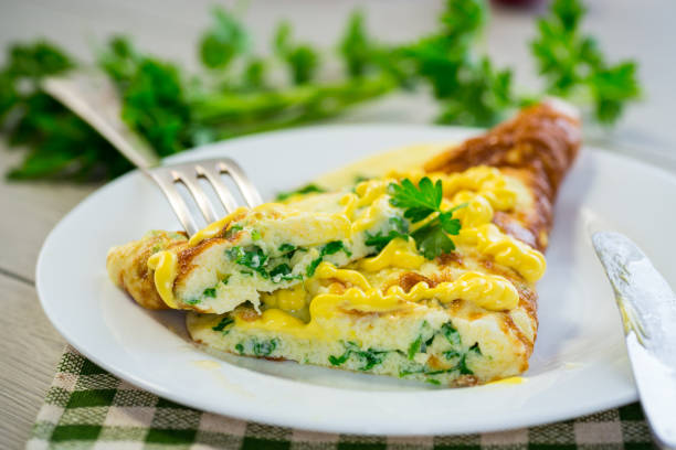 istock fried omelette stuffed with herbs, parsley, dill 2154287771