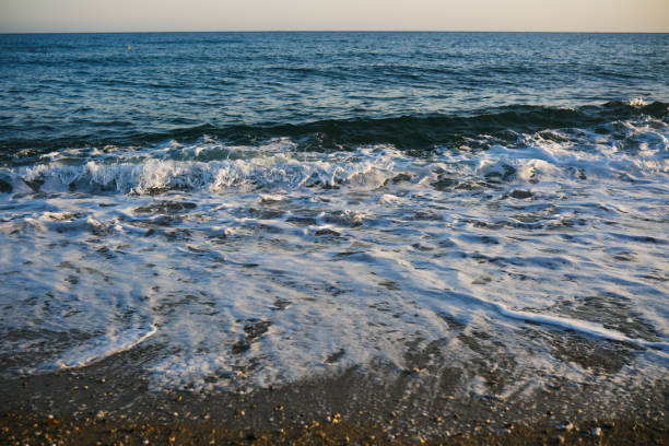 istock Mediterranean seaside coast with nobody in sunny evening. 2154289480