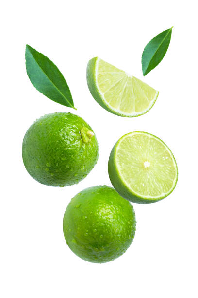 Lime on white stock photo