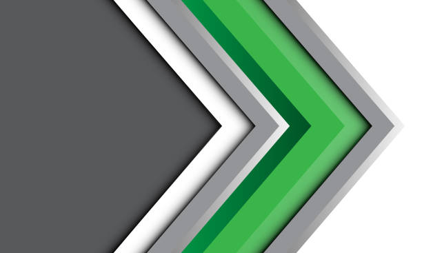 istock Abstract green gray arrow white blank space design modern futuristic background vector 2154293312
