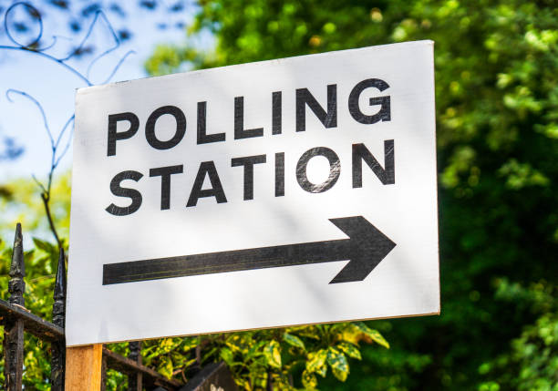 istock Polling Station sign close up 2154294730