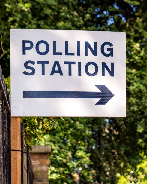 istock Polling Station sign in London, UK 2154294744