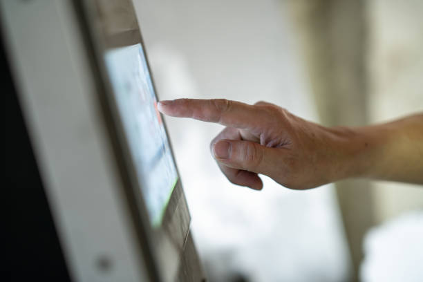 istock touching screen of automated machine in workshop 2154315792