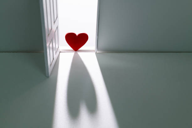Red heart shape at the doorway