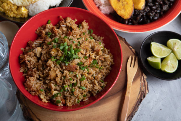 istock Chaufa amazonico Peruvian style fried rice lunch food chinese influence 2154316092