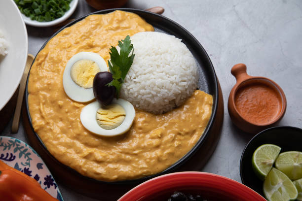 istock Aji de gallina chicken cream plate lunch dish peru peruvian food 2154316441