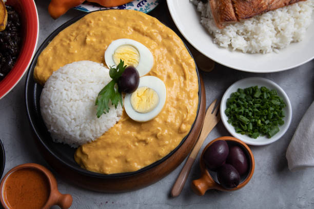 istock Aji de gallina chicken cream plate lunch dish peru peruvian food 2154317009