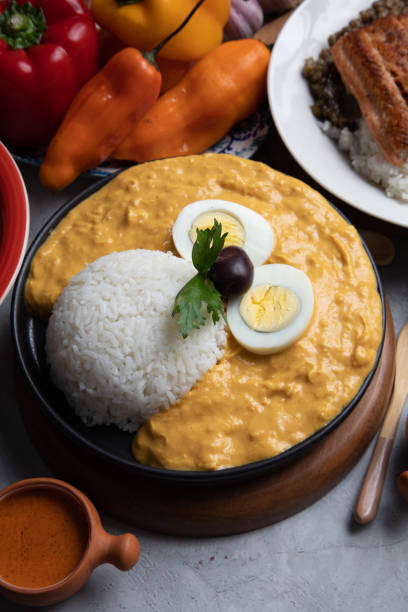 istock Aji de gallina chicken cream plate lunch dish peru peruvian food 2154317290
