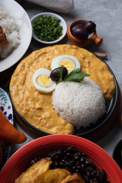 istock Aji de gallina chicken cream plate lunch dish peru peruvian food 2154317479