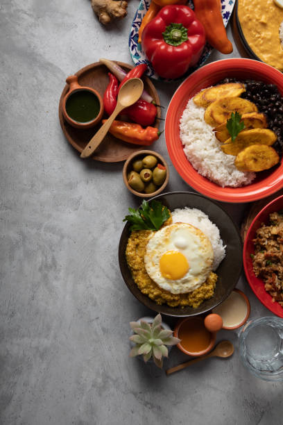 istock Buffet table full of lunch assorted dishes Peru Peruvian food 2154317623
