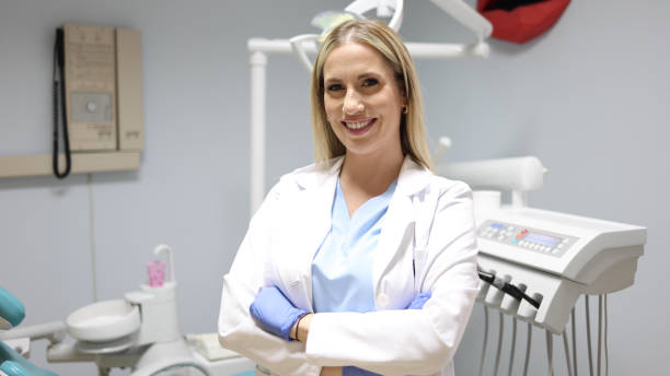 istock Portrait of a young, confident dentist 2154319402