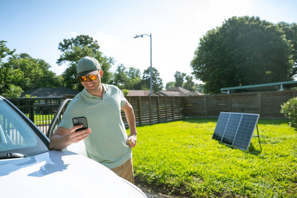 A day in a life of single mature man, living in a house with solar panels