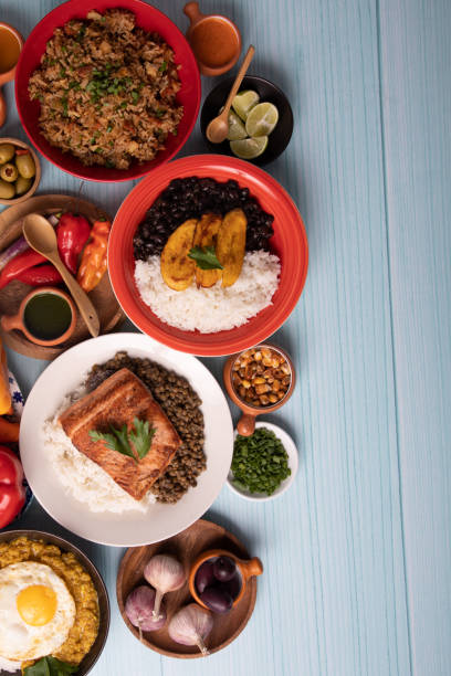 istock Buffet table full of lunch assorted dishes Peru Peruvian food 2154323781