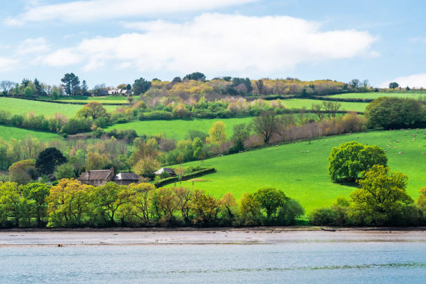 View of River Dart, Stoke Gabriel, Devon, UK