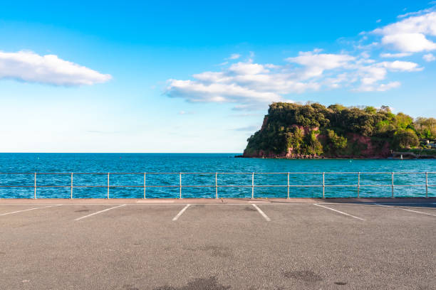 Parking lot at Teignmouth Beach, Devon, UK