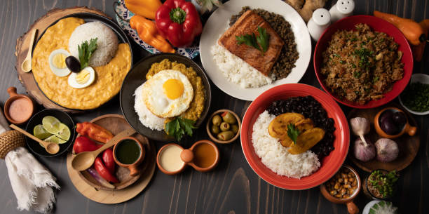 istock Buffet table full of lunch assorted dishes Peru Peruvian food 2154324967