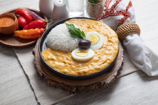 istock Aji de gallina chicken cream plate lunch dish peru peruvian food 2154326872