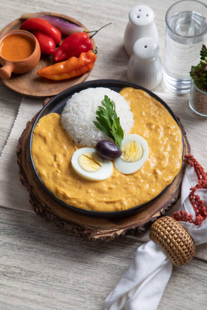 istock Aji de gallina chicken cream plate lunch dish peru peruvian food 2154330180