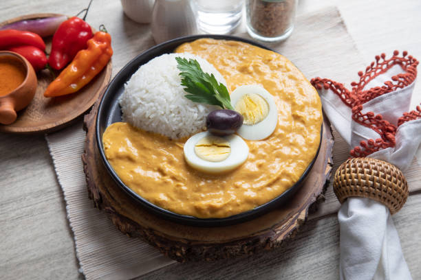 istock Aji de gallina chicken cream plate lunch dish peru peruvian food 2154330188
