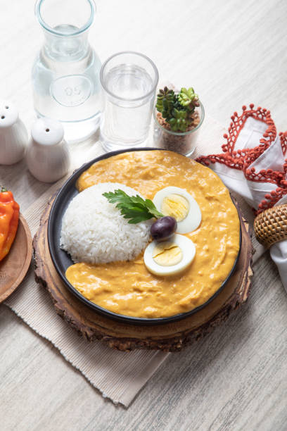 istock Aji de gallina chicken cream plate lunch dish peru peruvian food 2154330626