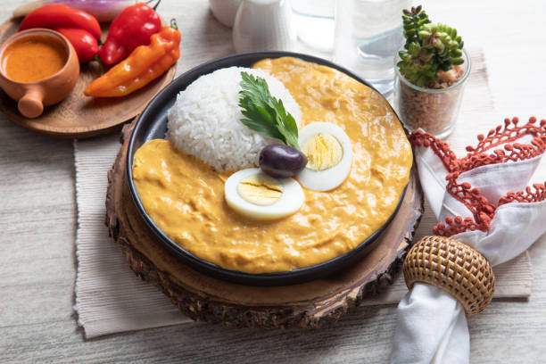 istock Aji de gallina chicken cream plate lunch dish peru peruvian food 2154330731