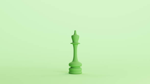 istock Green chess piece queen strategy game competition challenge mint background 2154331420