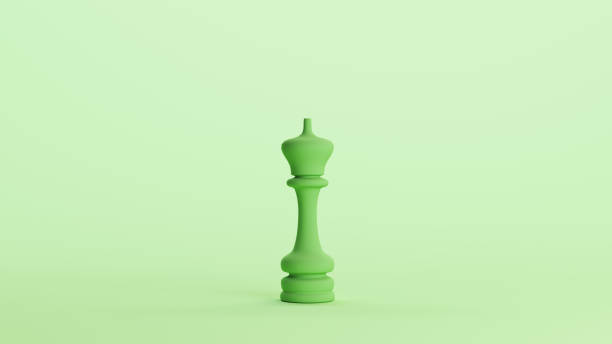 istock Green chess piece king strategy game competition challenge mint background 2154331424